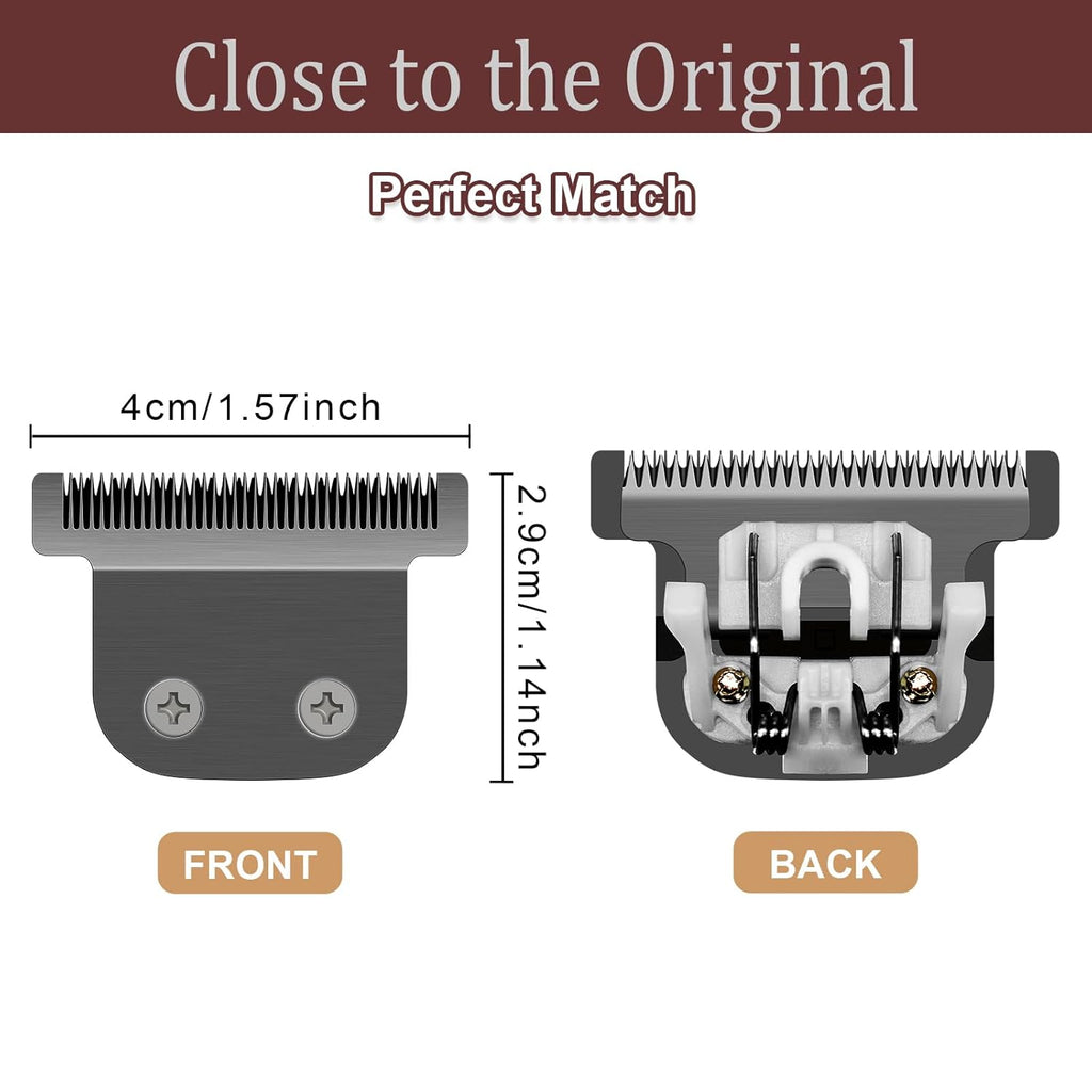 Wahl 40mm Replacement Detachable Stainless Steel T Blade - Compatible with Lithium Ion Trimmer | Black 3 Pack
