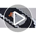 Halloween Ghost Wreath Sash Set - Black Scalloped Front Door Decor, 6 Pieces, Ghost Pattern