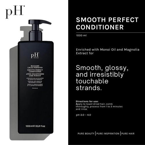 pH PURE HAIR Anti-Frizz Conditioner - Intense Hydration with Monoi Oil & Magnolia Extract | 33.8 Oz