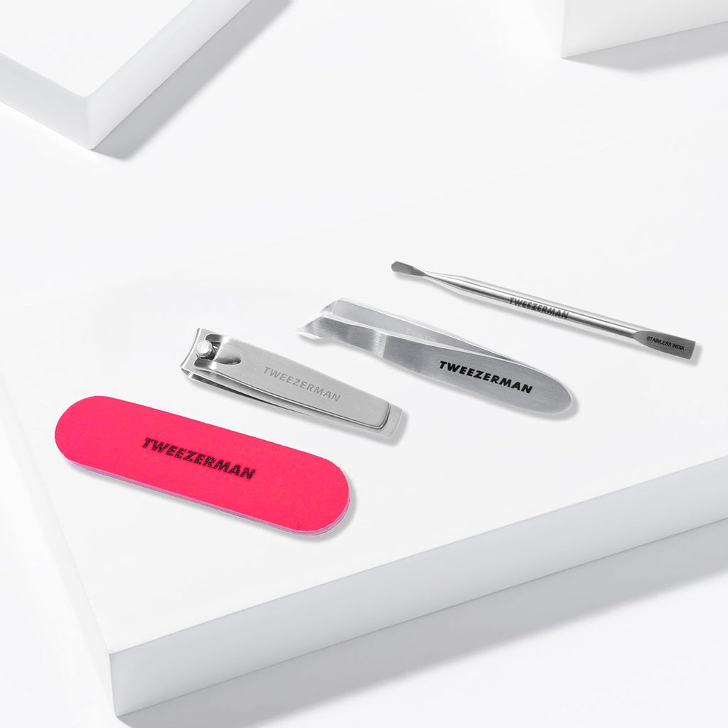 Tweezerman Mini Neon Nail Rescue Kit - Essential Nail Care Tools for Perfect Manicures