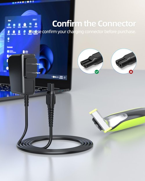 8V Power Cord Fit for Philips Norelco HQ850 QP2630 QP2530 Electric Shaver Razor Trimmer Charger Adapter Supply