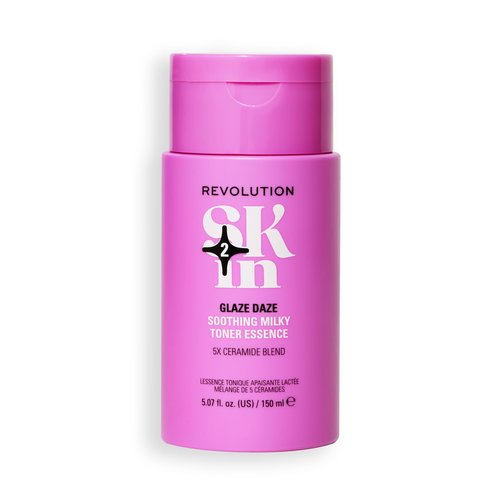 Revolution Skin, Glaze Daze Ceramide Soothing Milky Toner Essence, Facial Toner with Ceremides, Soothes & Calms Skin, Vegan & Cruelty-Free, 11.69 fl oz