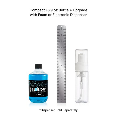 Blue Soap for Tattoo Procedure - 16.9oz (500ml) - Cleans and Soothes Skin - High Concentrate Solution - Made in The USA by TATLAB INC