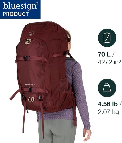Osprey Fairview 70L Women's Travel Backpack - Night Jungle Blue | Lightweight & Durable Design