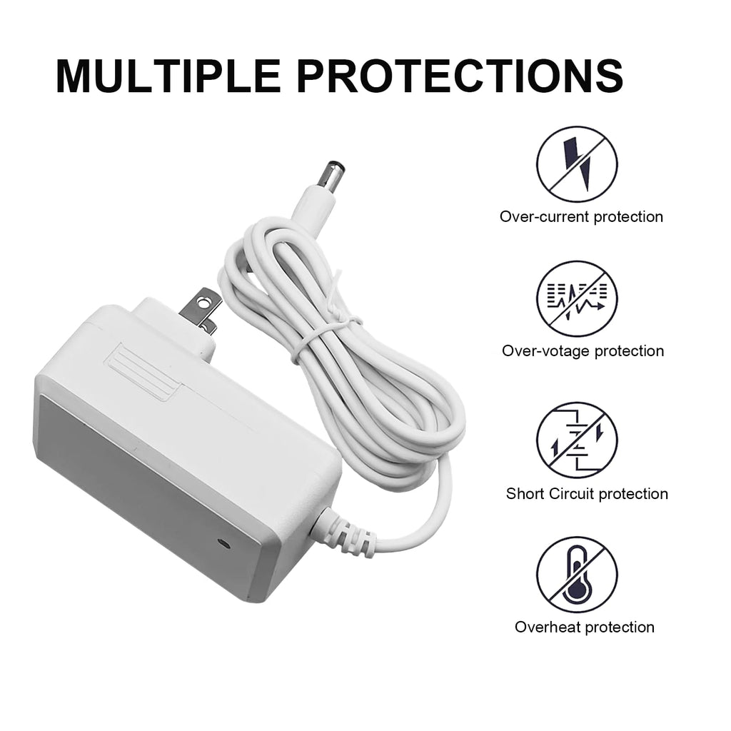 YBSCJHGR 12V 2A Charger Replacement for Fenchilin Hollywood Vanity Makeup Mirror Light Bulbs Power Cord Adapter, 4.6 Feet
