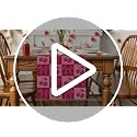 Cherry Bowknot Table Runner 13x60 Inch Pink Red Valentine Home Decor