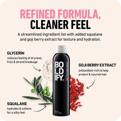 Boldify Dry Texture Spray - Volumizing Hair Spray for Fine Hair - Stylist Recommended for Men & Women