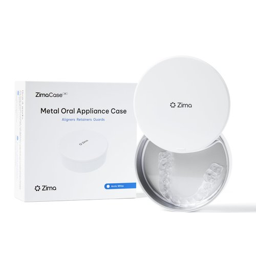 (NON-UV) Zima Case Air: Premium Retainer, Nightguard, Aligner Case. Metal Retainer Case with Vent Holes. Travel Essentials. Unique Sliding Lid. 20mm Depth. Case Partner For Dental Pod.