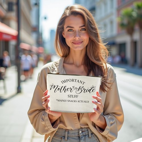 Mother of The Bride Gifts Wedding Gift Ideas Marriage Gifts Makeup Bag Cosmetic Bag for Women Female Friend Coworker Bridal Shower Wedding Gifts Just Married Gifts Newlywed Gift Married Couple Gifts