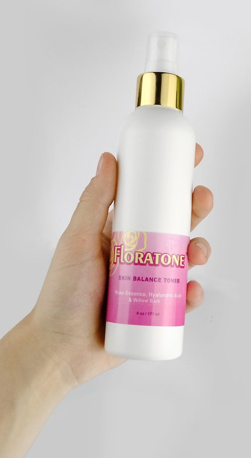 Floratone Skin Balance Facial Toner - with Rose Essence, Hyaluronic Acid & Willow Bark - Facial Mist for Sensitive Skin