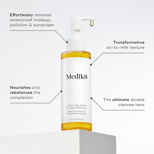 Medik8 Lipid-Balance Cleansing Oil | Transforming Facial Cleanser for Radiant Skin - 4.7 oz