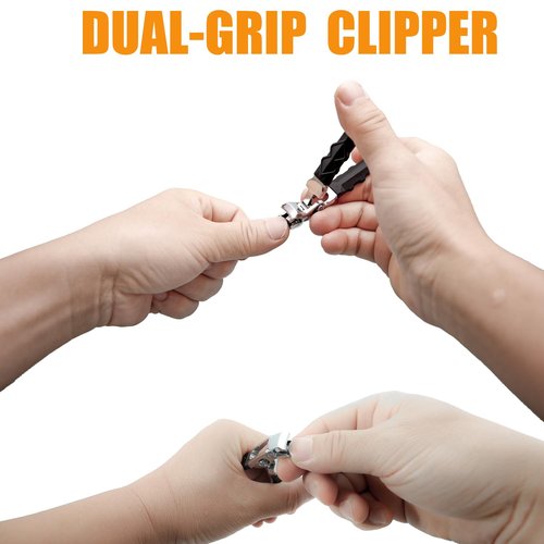 Heavy Duty Angled Head,Wide Jaw Clippers for Seniors and Man,Ingrown Toenail,Thick Nail.Long Handle, Slanted Nail Cutter for Men,Women,Pregnant,Elderly.4Pcs