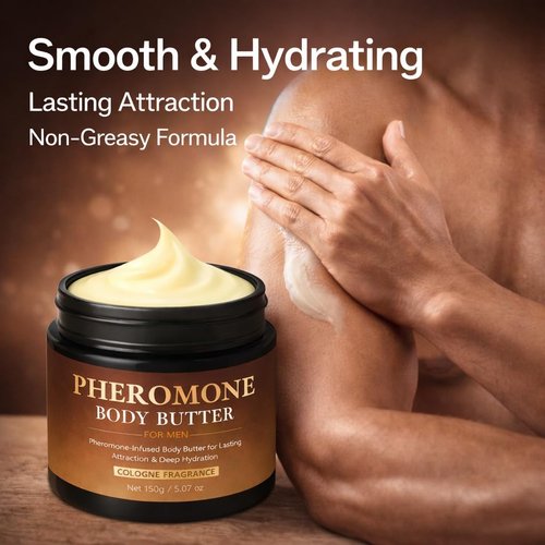 **Skiennix Pheromone Body Butter for Men - Non-Greasy, Long-Lasting Scent | 5 oz Vegan Cream**