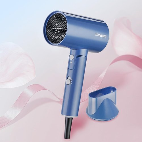 Skiennix Hair Dryer - 1600W Compact Foldable Blow Dryer for Fast Drying - Blue Color