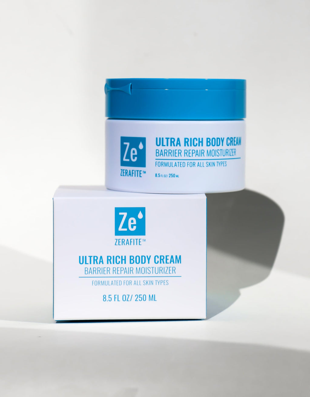 ZERAFITE Ultra Rich Body Cream Barrier Repair Moisturizer for All Skin Types & Dry Skin, 8.5 FL. Oz.