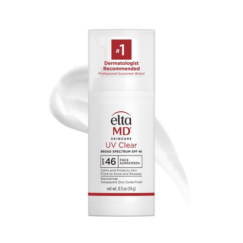 EltaMD UV Clear Face Sunscreen SPF 46, Oil Free Sunscreen with Zinc Oxide, Dermatologist Recommended, 0.5 oz