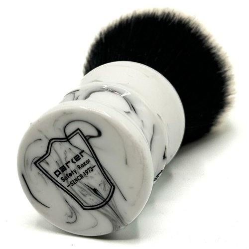 Parker Arctic Storm Ultra-Soft Synthetic Shaving Brush with Stand – 26 mm Tuxedo Knot for Rich Lather and Luxurious Everyday Shaving