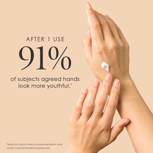 BODY FIRM Crepe Erase Hand Repair Treatment, Anti-Aging Hand Treatment, Lotion with Moisturizing Shea Butter, Vitamin E and Squalane for Cracked, Dry Hands, Supports Wrinkle on Hands, 3 fl oz