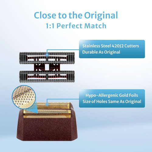 Foil Shaver Replacement Foil Compatible with Wahl 5Star Shaper (#8061-100), 2Pack, Red