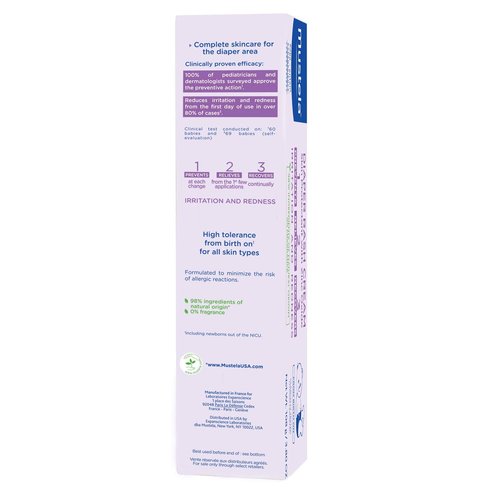 Mustela Baby Diaper Rash Cream - Zinc Oxide Skin Protectant, Fragrance & Paraben Free - 98% Natural Ingredients