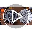 Halloween Skeleton Paper Plates 7 Inch Black White Set of 96 - Variation of Black/White/Halloween