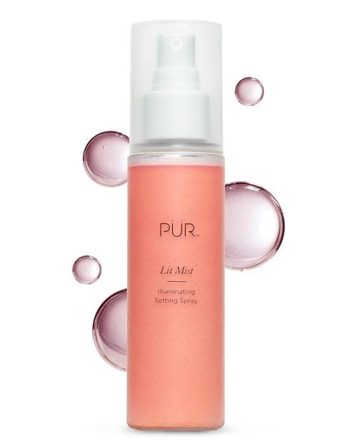 PÜR MINERALS Lit Mist Illuminating Setting Spray - Long-Lasting Makeup Finish | Hydrating & Revitalizing, Light Dewy Shimmer