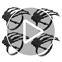 Halloween Skeleton Hand Napkin Rings Set - Spooky Dinner Table Decor, 4 Pieces