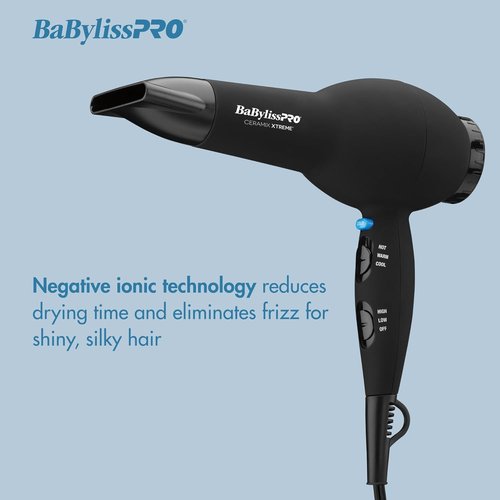 BaBylissPRO Ceramix Xtreme Hair Dryer - Powerful, Lightweight Design for Fast Drying
