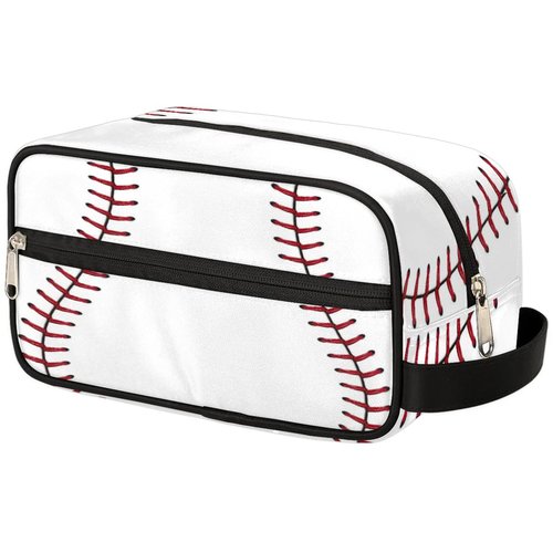 SinSenMa Baseball Hanging Toiletry Bag,Travel Hygiene Kits for Boys Mens,Waterproof Makeup Carry-on Bags,Cosmetic Bag,TSA Approved Shave Dopp Kit for Toiletries Shower Bathroom Accessories Gifts