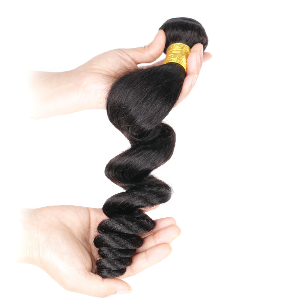 VIYAVIYA Brazilian Loose Wave Human Hair Bundles - One Bundle, 10A Unprocessed, For Black Women