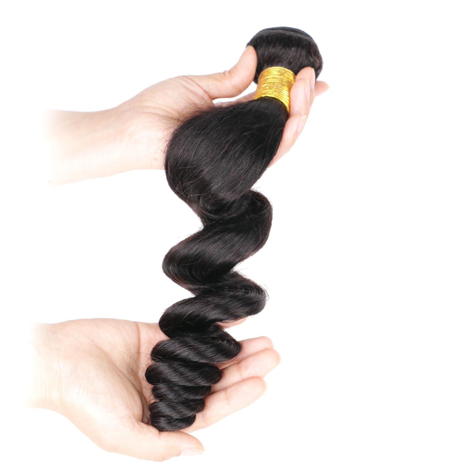 VIYAVIYA Brazilian Loose Wave Human Hair Bundles - One Bundle, 10A Unprocessed, For Black Women