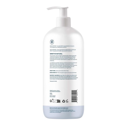 ATTITUDE Body Wash for Sensitive Skin, EWG Verified Shower Gel, Soothing Oat, Dermatologically Tested, Plant and Mineral-Based, Vegan Personal Care, Unscented, 32 Fl Oz