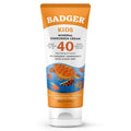 Badger Kids Mineral Sunscreen Cream SPF 40 - 98% Organic Zinc Oxide Formula | Water Resistant & Reef Friendly, 2.9 fl oz