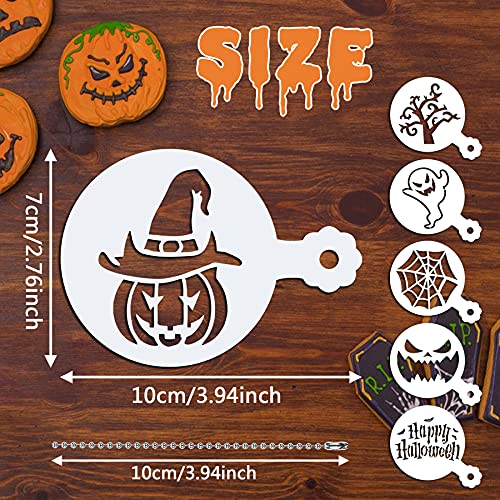 Halloween Cookie Stencils Set - Reusable Cake Decorating Tools with 36 Patterns - Halloween Style