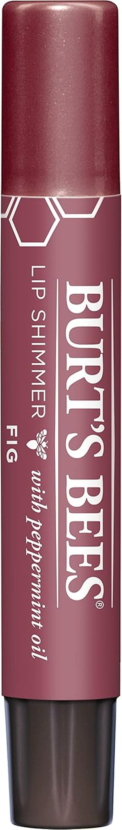 Burt's Bees Lip Balm - Moisturizing Lip Shimmer with Vitamin E & Coconut Oil | Fig, 0.09 Ounce (Pack of 2)