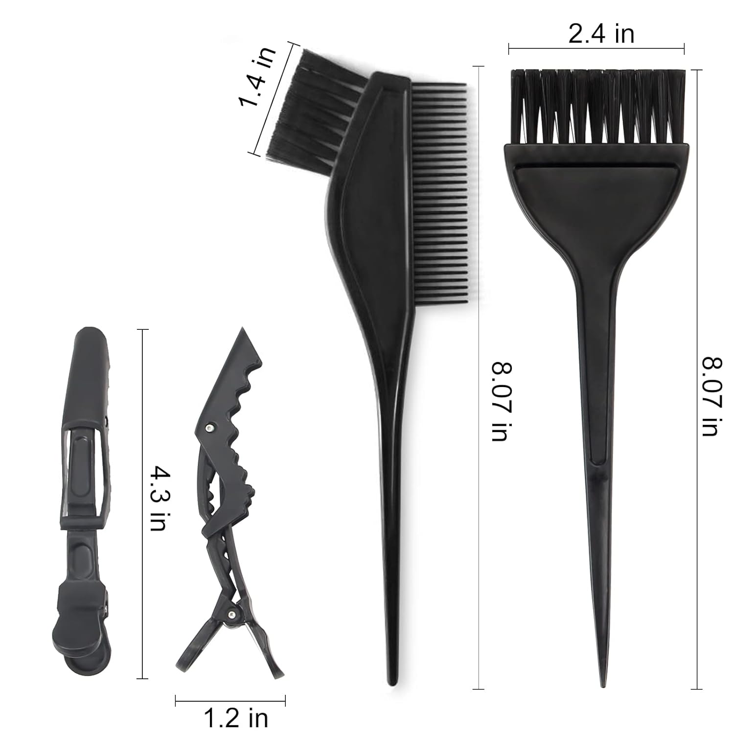 Yexixsr Professional Salon Hair Coloring Kit - 5 Pcs Hair Dye Brush, Bowl & Clips Included