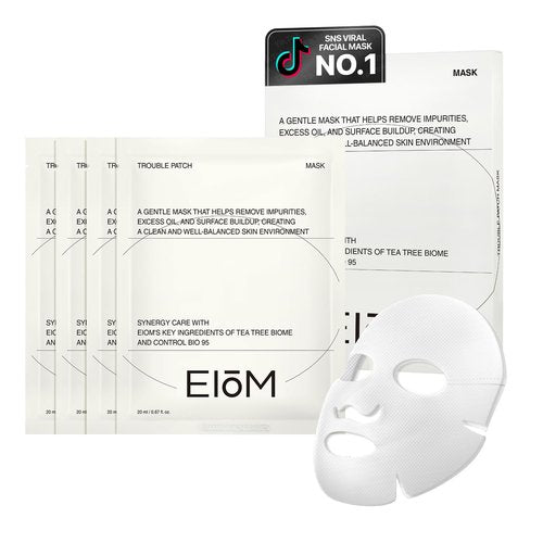 Trouble Patch Mask - Hydrocolloid Full Face Acne Mask for Pimple-Prone Skin | Oil-Absorbing Treatment (20ml x 4)