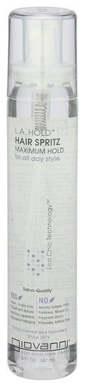 GIOVANNI L.A. Hold Hair Spritz - Maximum Hold Styling Spray, Lightweight & Sulfate Free - 5 oz