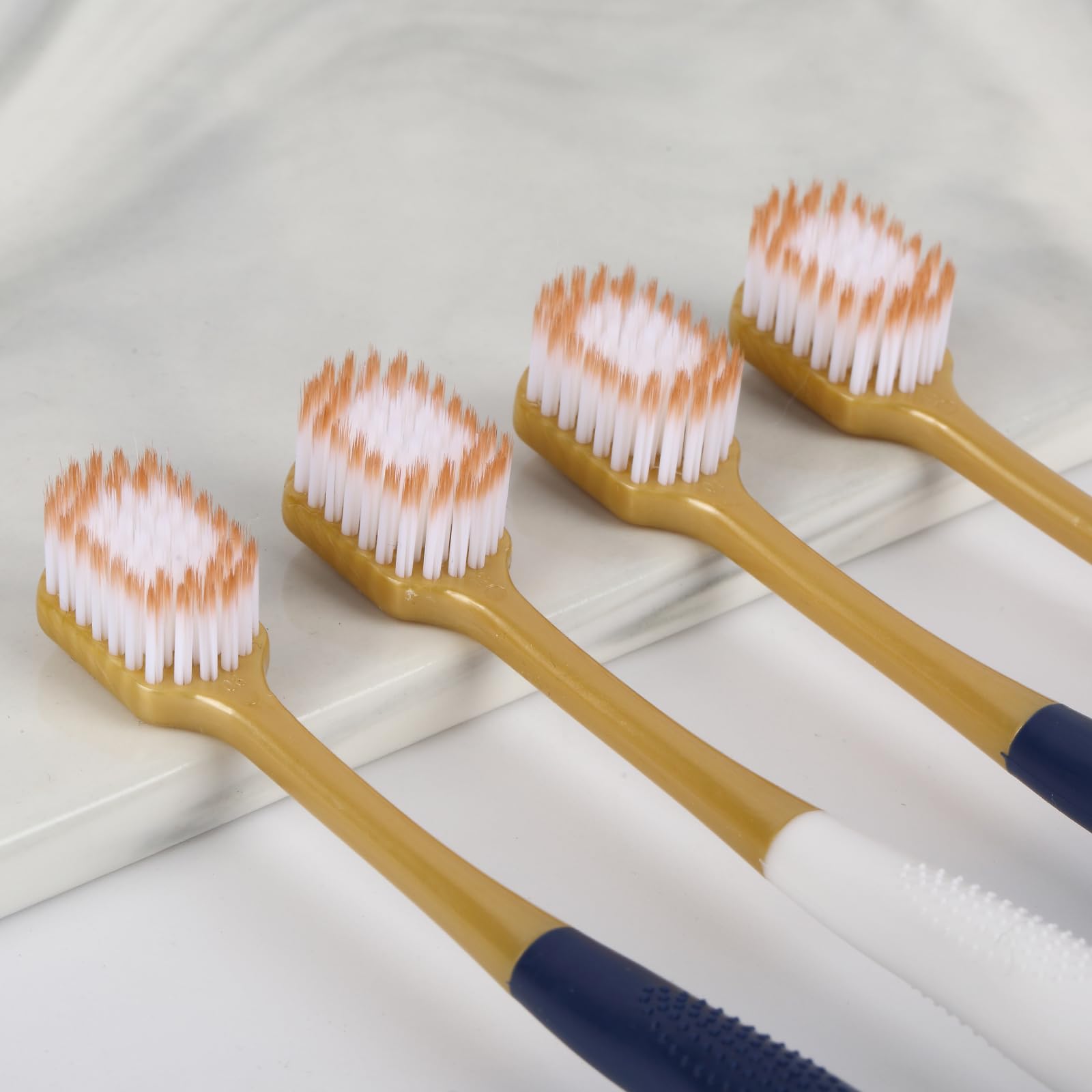 ZGYXQXJT Adult Wide Head Soft Hair Toothbrush, Manual Toothbrush, Excellent Cleaning Effect for Large Head, Ultra Soft Brush Thread Can Effectively Clean Sensitive Teeth or Gingivals (6 Pack)