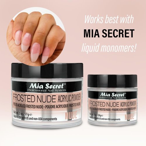 Mia Secret Frosted Nude Acrylic Powder MADE IN USA multiple sizes (1 oz.)