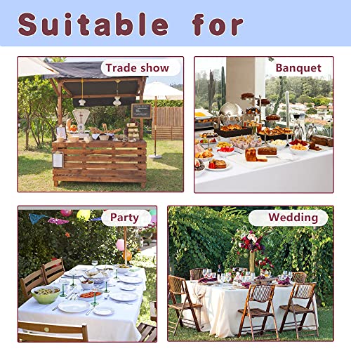 Fitted Table Cloths for 4ft Rectangle Tables - 2 Pack Orange - Vendor Booth