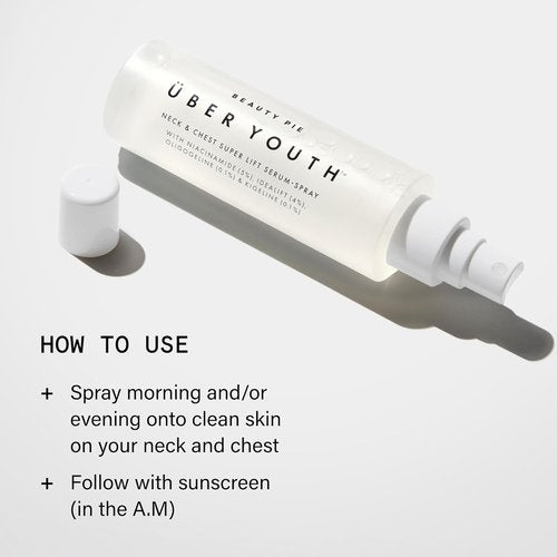Beauty Pie Über Youth Neck & Chest Tightening Serum Spray - Firming Anti-Aging Formula | 3.2 fl oz