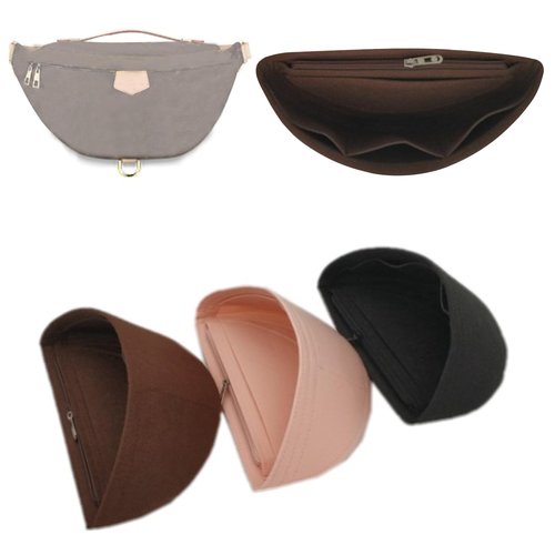 Lckaey Purse Organizer Insert for Waistpack Inner Sleeve BUMBAG Lining Bag Storage Bag2047Dark brown