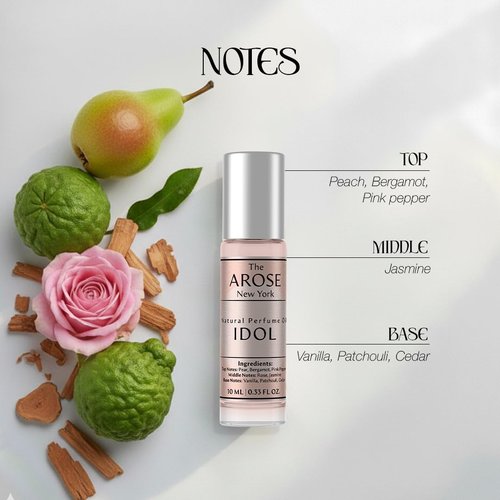 Idol Perfume Oil - Alcohol-Free Vegan Fragrance | Long-Lasting Pocket Size (20ml)