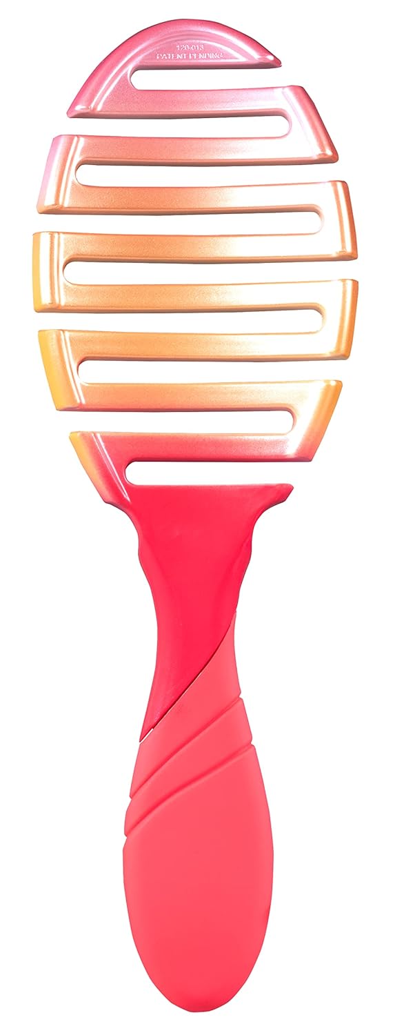 Wet Brush Pro Flex Dry Brush - Coral Ombre Design for Effortless Detangling and Styling