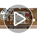 Set of 4 Fall Maple Leaf Placemats - 12 x 18 Inches, Durable Polyester