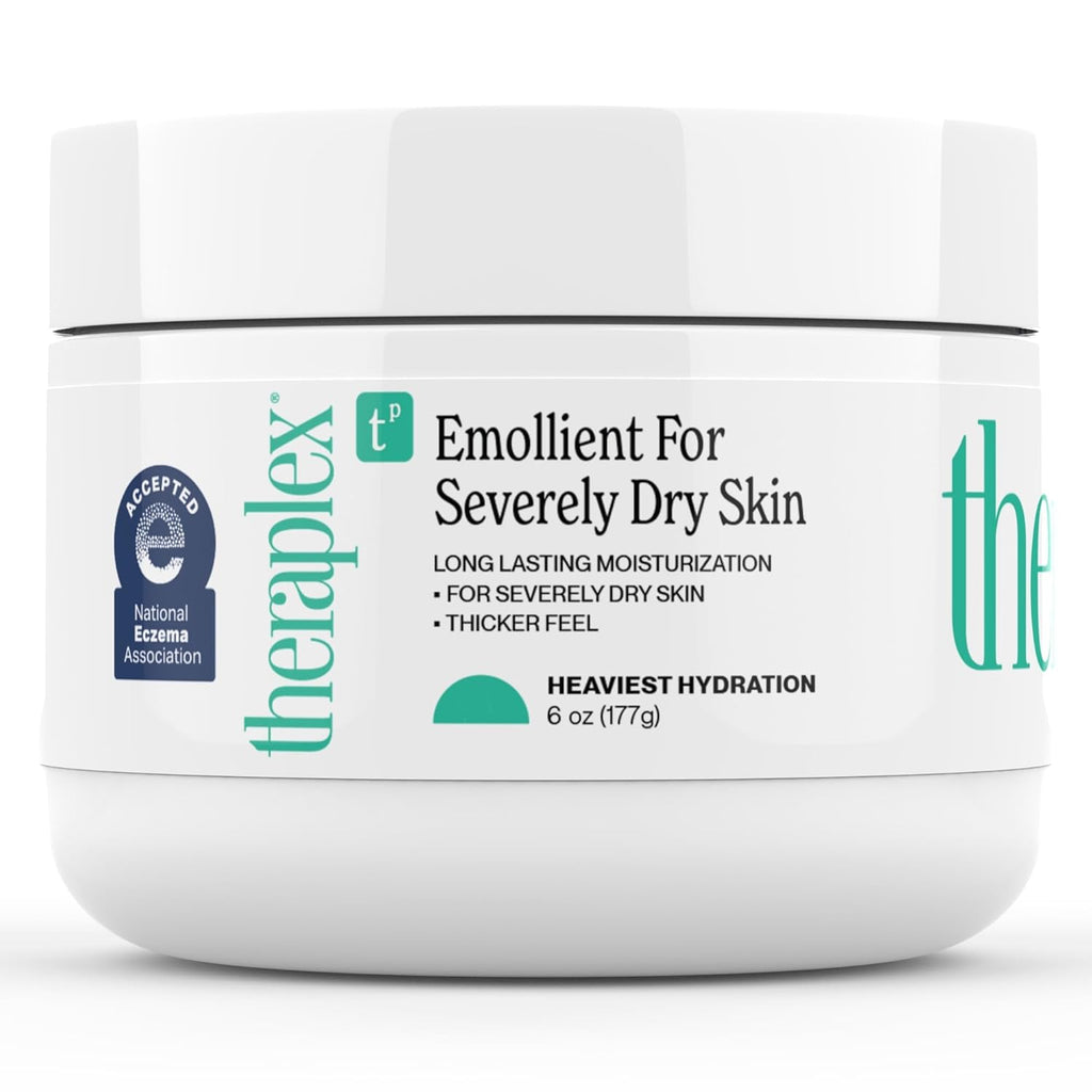 THERAPLEX Emollient Cream for Dry Skin - Fragrance-Free, Noncomedogenic, Dermatologist Recommended | 6 Oz Heavy Hydration