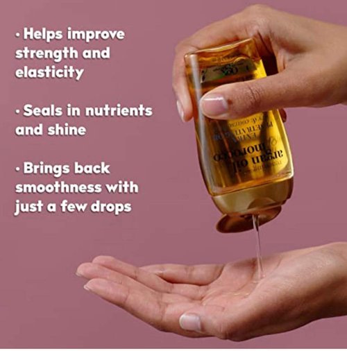 OGX Extra Strength Renewing Argan Oil Treatment - Deep Moisturizing Serum for Dry, Damaged Hair | 3.3 Fl Oz