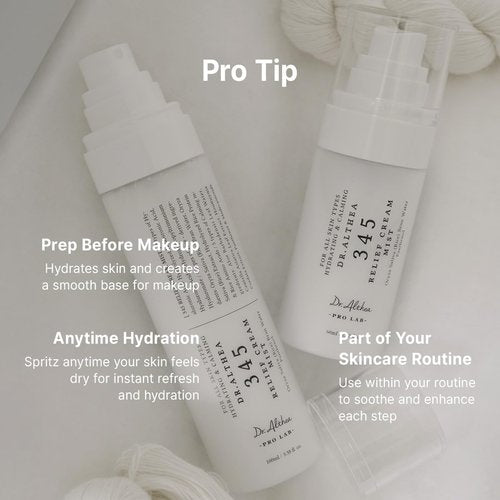 Dr.Althea 345 Relief Cream Mist | Hydrating Facial Mist with Rice Extract | Soothing Care for Sensitive Skin | Vegan Korean Skincare, 3.38 Fl Oz