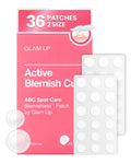 GLAM UP Hydrocolloid Pimple Patches - Invisible, Ultra-Thin Spot Covers for Face & Skin | 36 Count, Vegan-Friendly